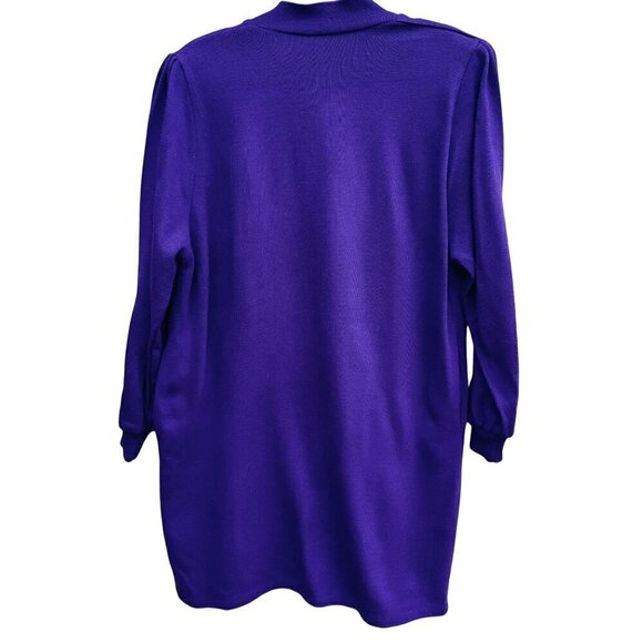 VFC7 Originales Vintage Womens Purple Open Front Embroidered Sequin Cardigan XL - Picture 7 of 12